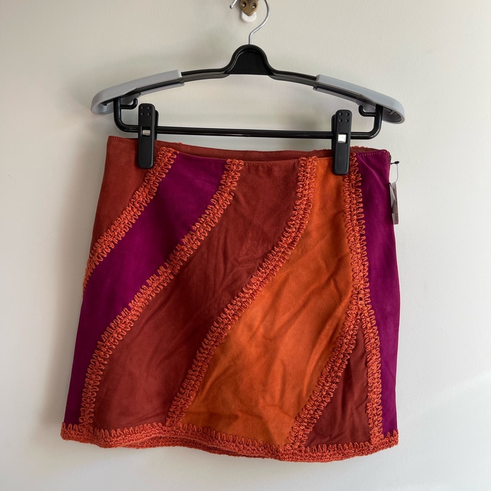 Free People Boho Suede Mini skirt